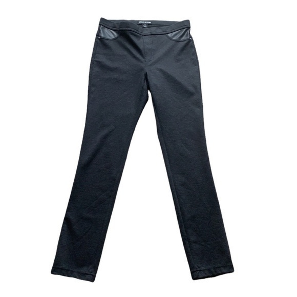 DKNY Pull On Straight Leg Black Pants Leggings